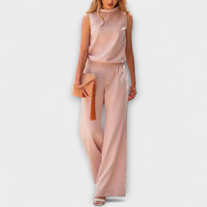 Ariana - Damen Fließende Hosen und Minimalistisches Top