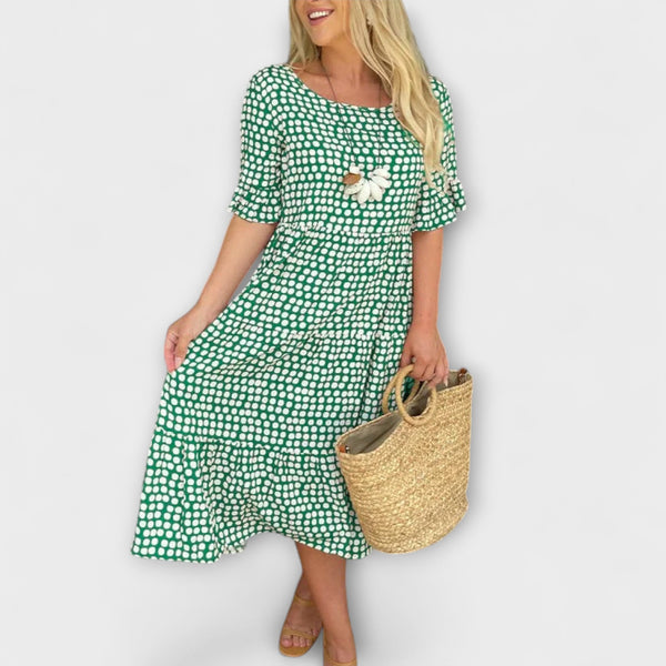 Blythea – Lässiges, gestuftes Midi-Kleid