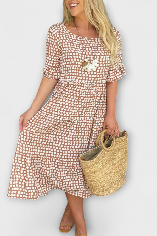 Blythea – Lässiges, gestuftes Midi-Kleid