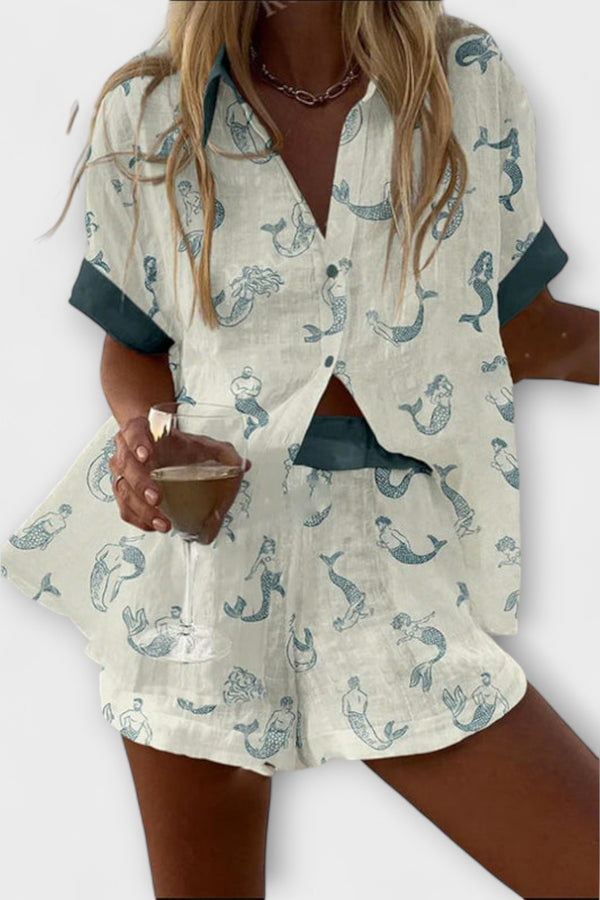 Jalira – Ensemble mit Meerjungfrau Print