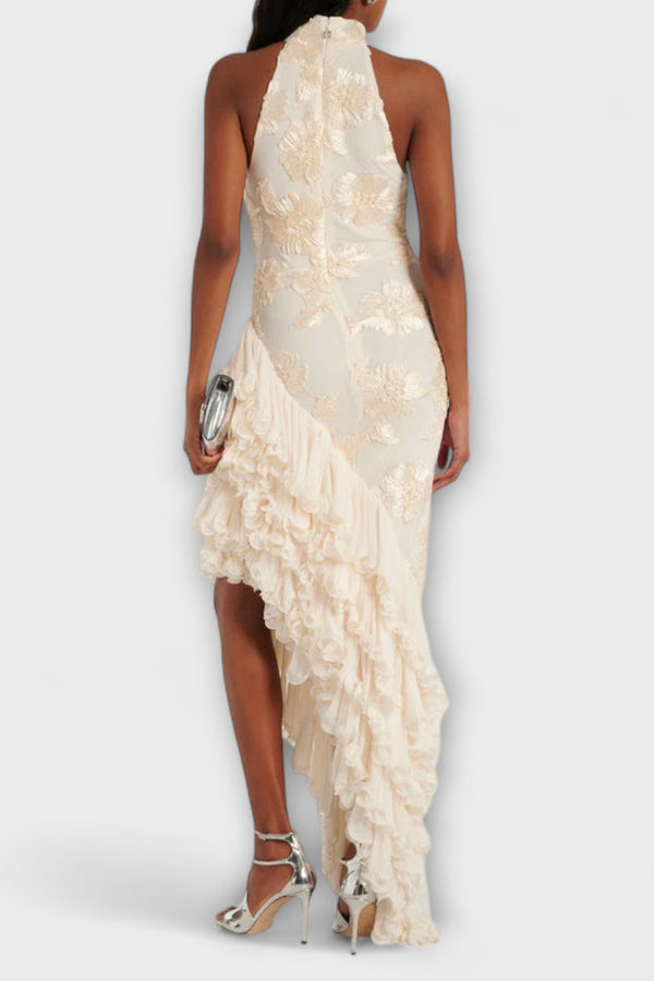 Karen - Maxikleid mit floralen Applikationen