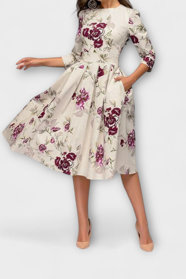 Retrozo - Elegantes knielanges Kleid