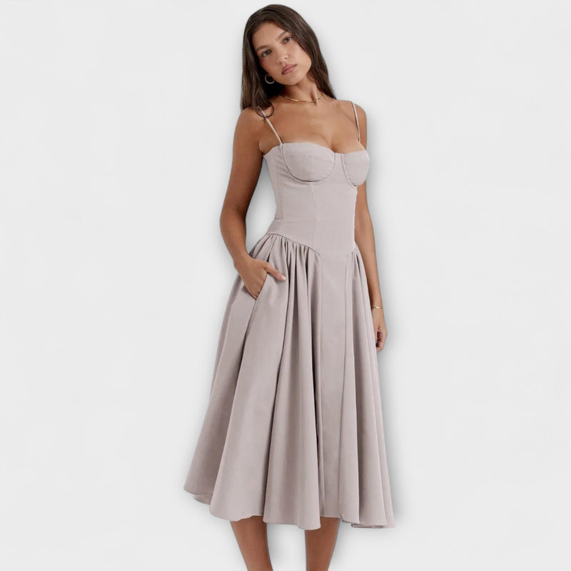 Rosalie - Verfeinertes ärmelloses Korsettkleid