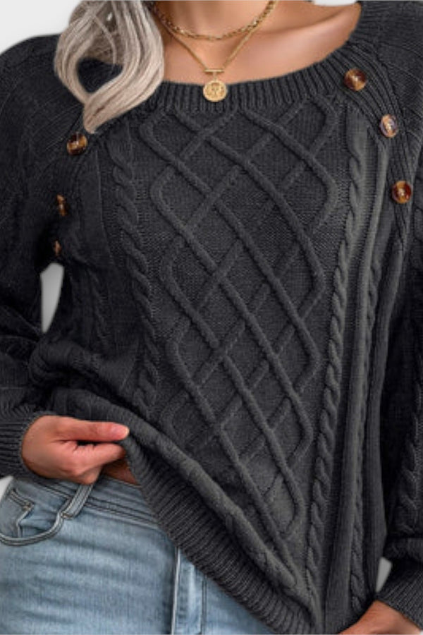 Malia - Strickpullover mit Knöpfen