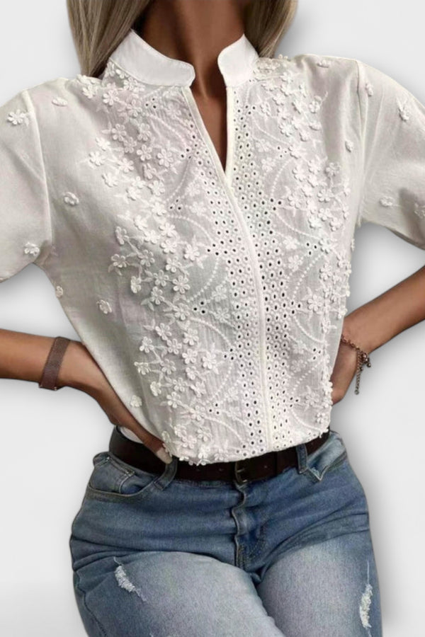 Élise - Mila Bluse mit exquisiter Stickerei