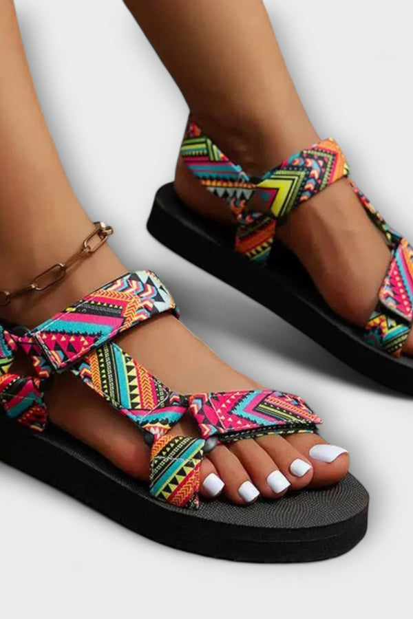 Sommerliche Flache Damen Sandalen aus Hanfseil