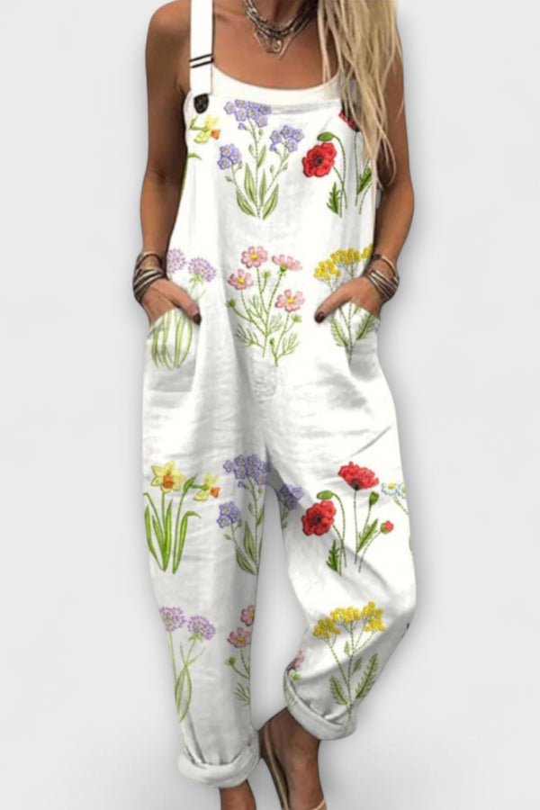 Floriane - Leuchtender Blumen-Jumpsuit