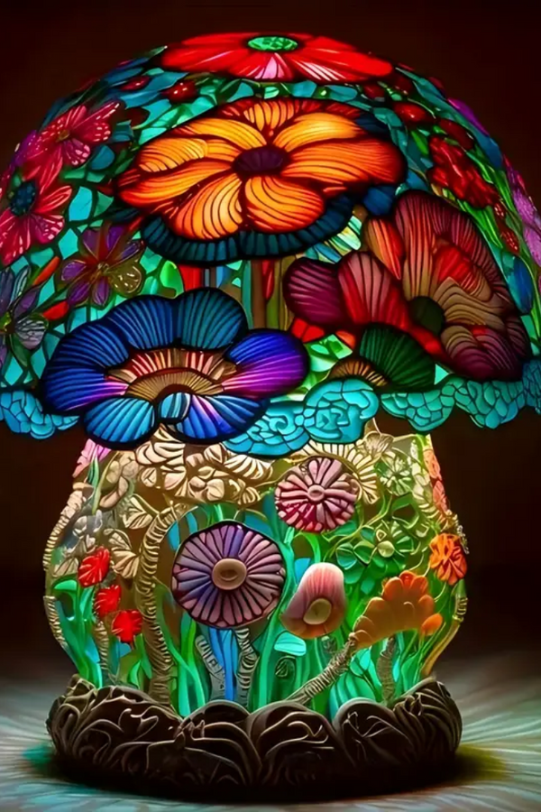 Frosted Mushroom Lampe