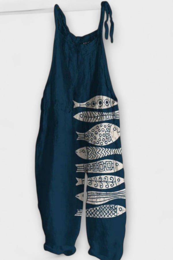 Audrey – Eleganter Vintage Jumpsuit mit Blumenmuster