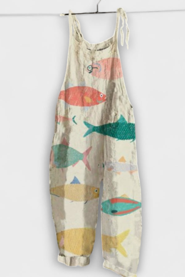 Ashley -  Mehrfarbiger Vintage Jumpsuit