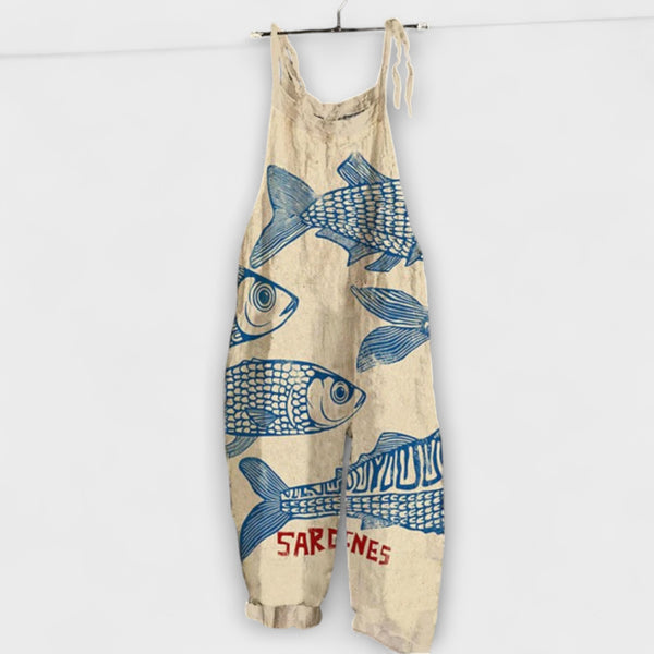 Amy - Retro Blumen Jumpsuit