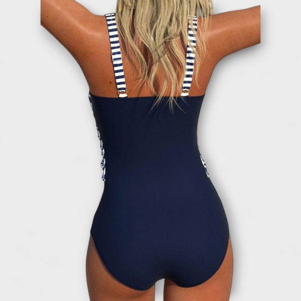 Diane - Gestreifter Crisscross Schwimmanzug