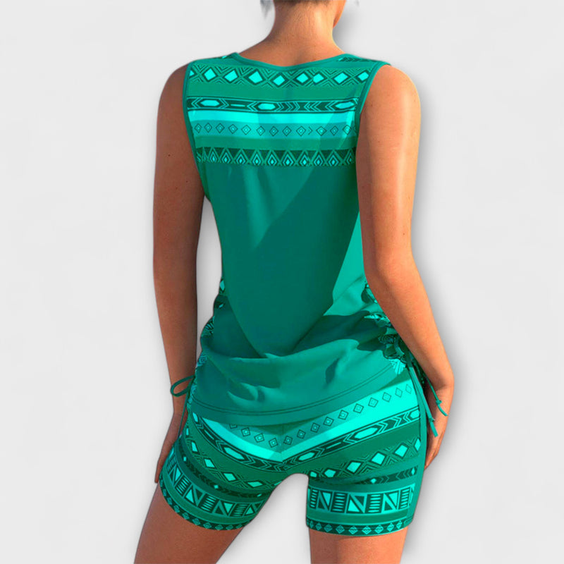 Sylvia - Geometrisch gemusterter Tankini