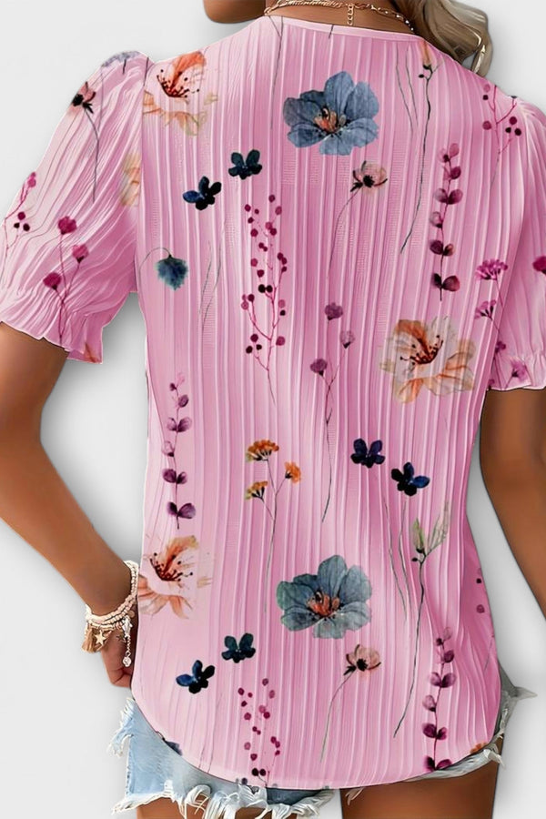 Emily - Modische Bluse mit spitzem Ausschnitt