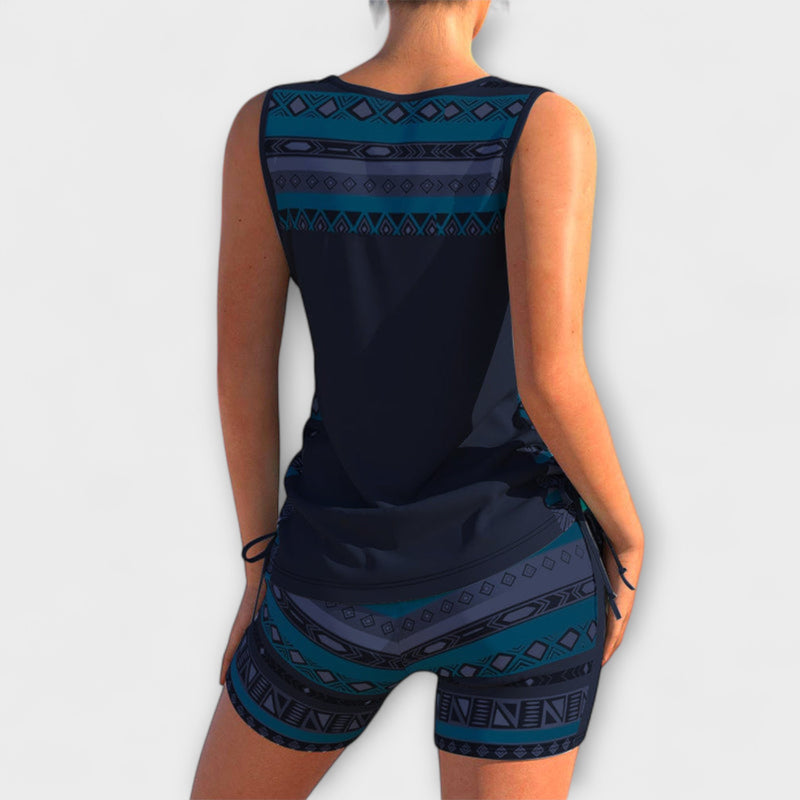 Sylvia - Geometrisch gemusterter Tankini