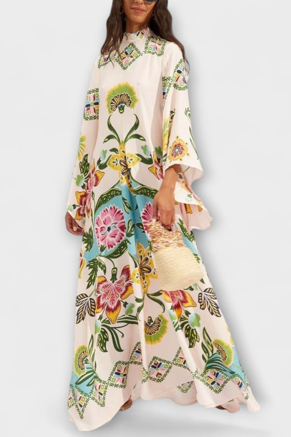 Lisa - Elegantes Maxikleid mit floralem Druck und fließendem Design