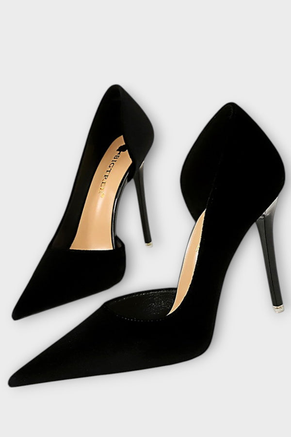 Bella - Grüne Samt-Stiletto-Absätze