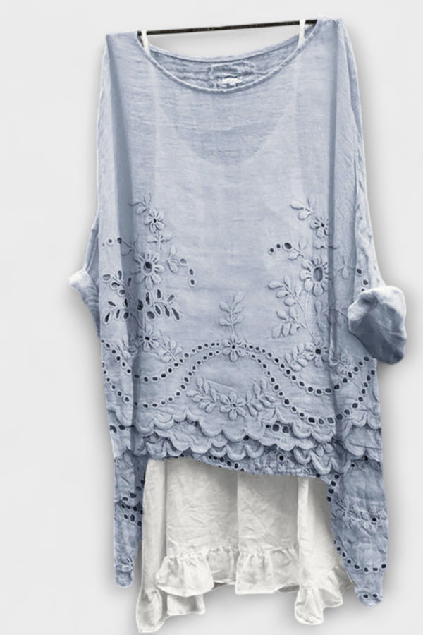 Ella - Bluse mit zweilagigem Saum