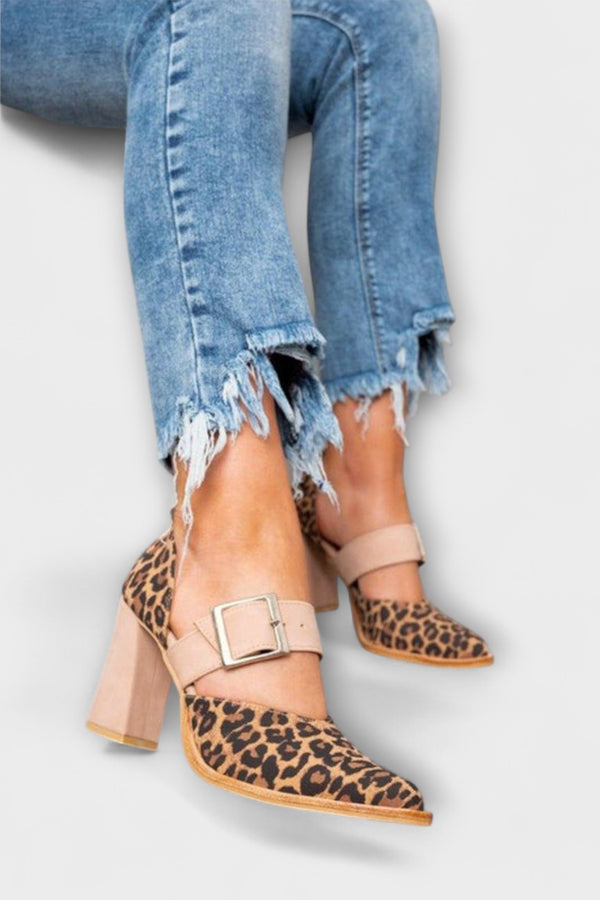 Avano - Leoparden-Sandalen mit Absatz