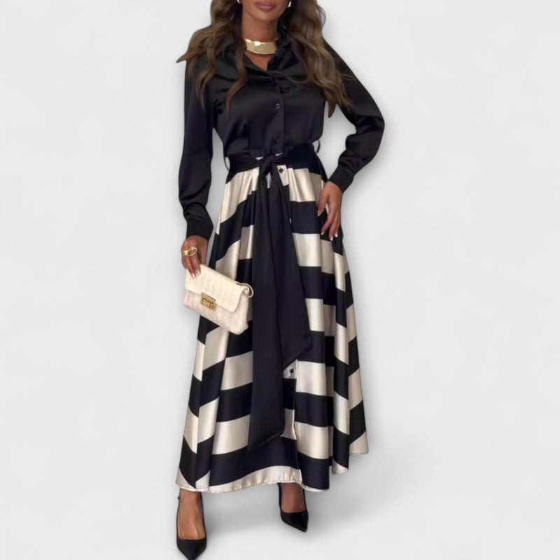 Hedda - Largo Hemdblusenkleid mit Gürtel