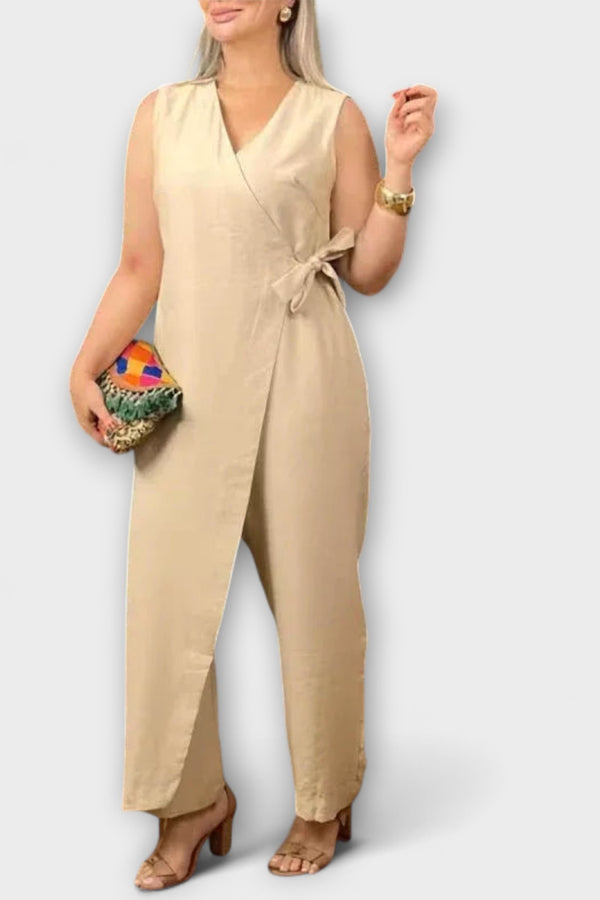 Inés - Schicker Jumpsuit mit V-Ausschnitt