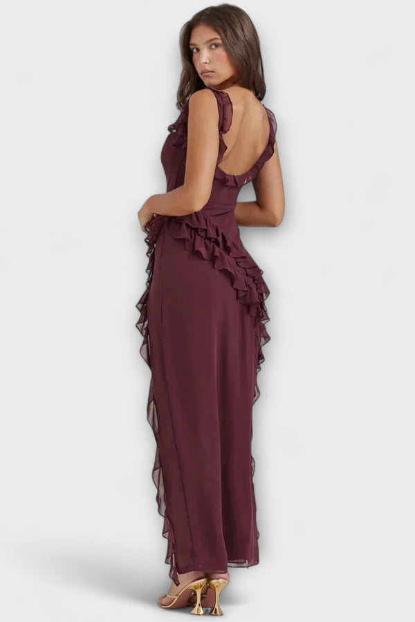 Lara - Stilvolles Maxikleid mit Schlitz