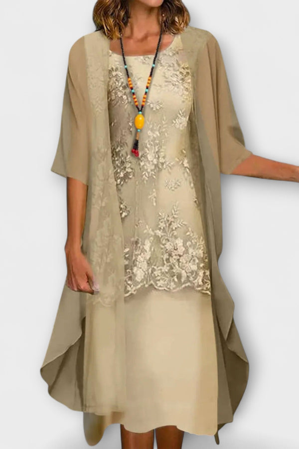Danielle - Elegantes zweiteiliges Chiffonkleid