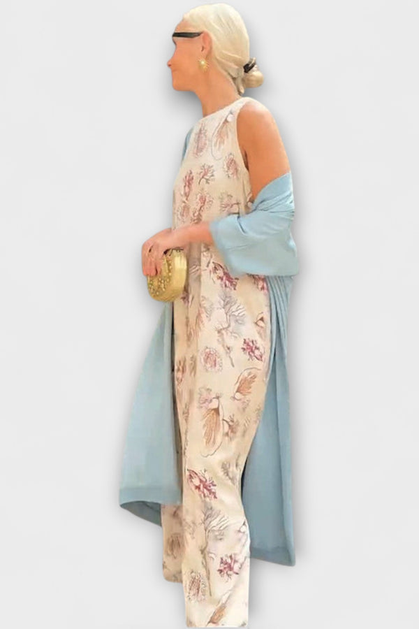 Elveria – Maxikleid mit passendem Cardigan