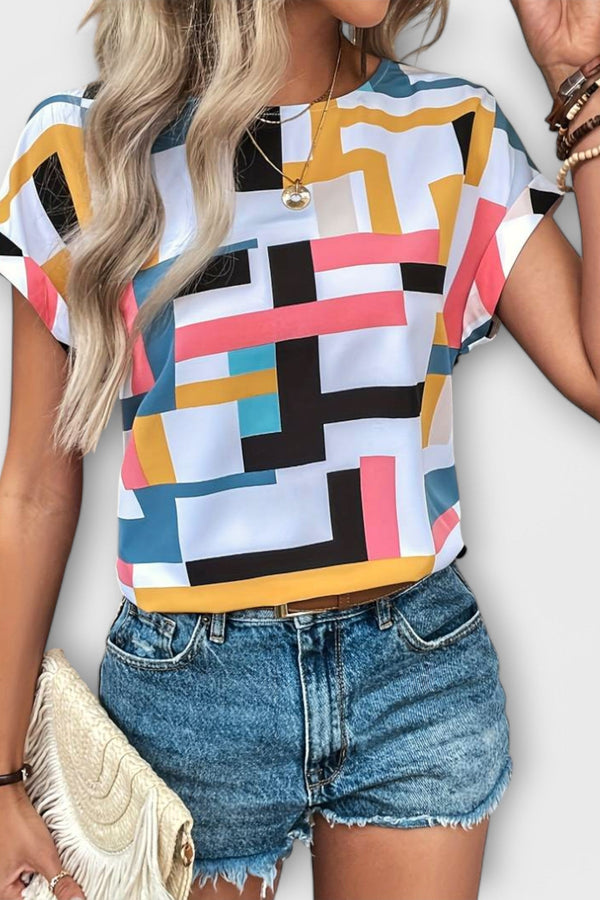 Chloe - Kurzärmelige Bluse