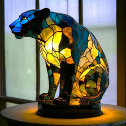 Fauve - Panther Lamp - Enchanting Colored Glass